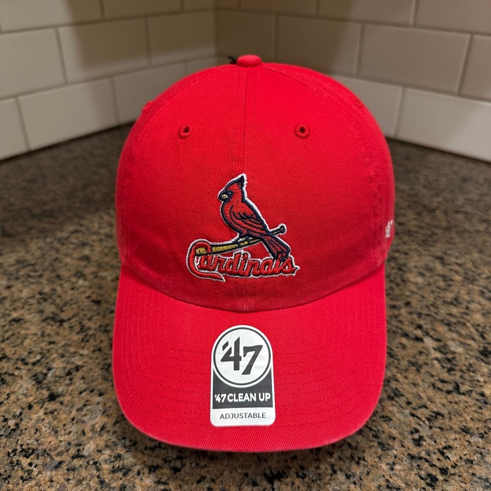 St. Louis Cardinals '47 Clean Up Baseball Cap Hat Adjustable Red MLB New